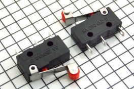 Переключатель концевой 20*10мм KW4-5 5A 250V 3-конт планка с роликом 17мм