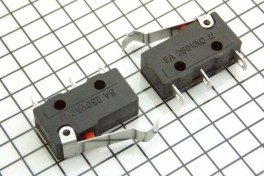 Переключатель концевой 20*10мм KW4-4 5A 250V 3-конт изогнут планка 15мм