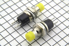 Кнопка без фиксации PBS-10B-2 круглая на замыкание 1A 250V