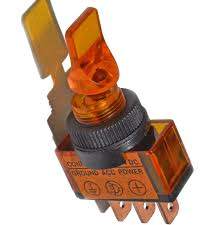 Тумблер авто с подсветкой ASW-14D короткий 12V 20A 3pin