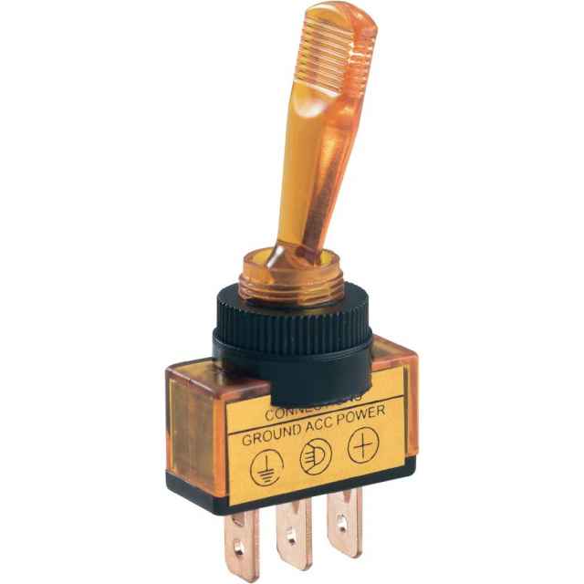 Тумблер авто с подсветкой ASW-13D RWC-408 3pin, длинный 12V 20A
