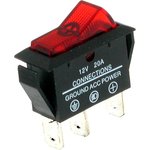 Переключатель  с подсветкой KCD3-101/MN on-off, 3pin ,12V узкий 14мм