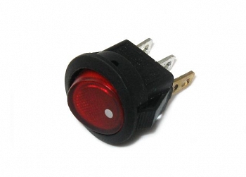 Переключатель  с подсветкой IRS-101-8C 3pin on-off круглый 250V 5А RWB-214 20мм