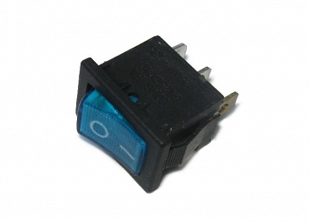 Переключатель с подсветкой MIRS-101-2D/KCD1-B2 3pin 6A 250V on-off 20*13мм