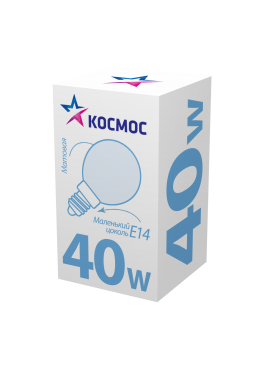 Лампа накаливания /минишар Космос 230В 40Вт Е14 матовая