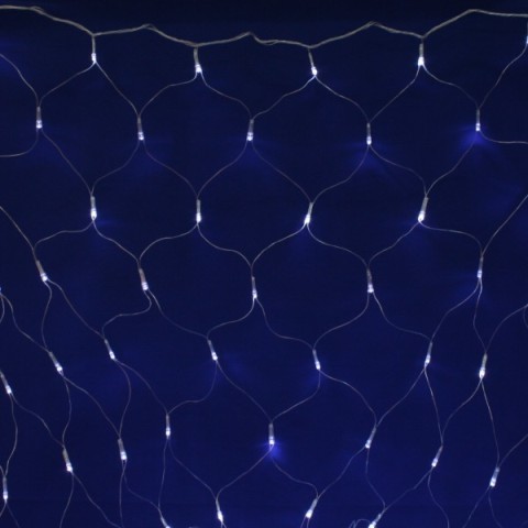 Гирлянда-сетка 1,5*1,5м нить силикон, LED-120-220V, контр. 8р. БЕЛЫЙ