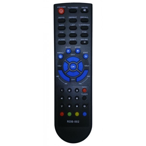 Пульт для DVB-T2 ROLSEN  RDB-502/507/602/401/801