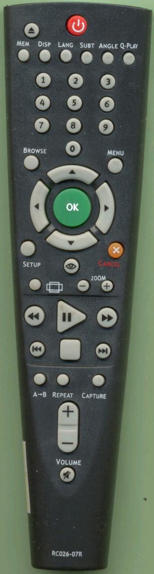 Пульт BBK RC 026-07R DVD =RM-D711 =RM-D1177+