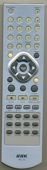 Пульт BBK RC-33 DVD =RM-D711