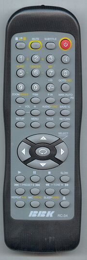Пульт BBK RC-34 DVD =RM-D711 =RM-D1177+