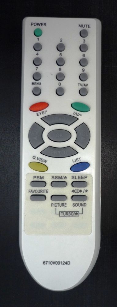 Пульт LG 6710V00124D TV ===