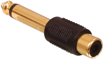Переходник шт6,3мм моно - гн.RCA
