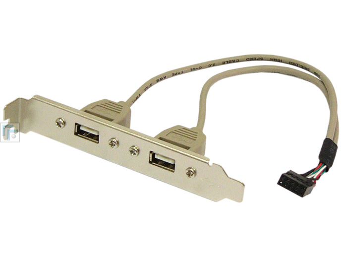 Планка в корпус 2 гн USB 2.0 P/N:CC-USB-RECEPTACLE