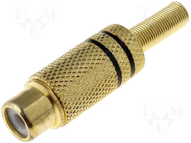 Гнездо RCA металл Gold на кабель