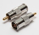 Переходник шт.RCA - гн.TV металл