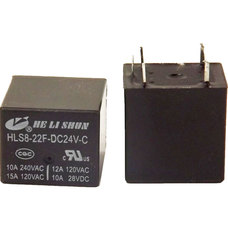 Реле 24V 15A HLS8-22F DC24V-15A-1C 20,2*16,5*20,2ммм 5pin под пайку