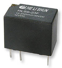 Реле 12V 1A HLS6-23F DC12V-1A-1C 12,5*7,5*10мм 6pin под пайку