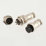 Штекер+гнездо MIC16 6pin 16мм 7А 125В кабель/кабель (пара)