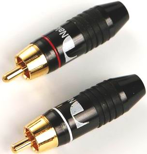 Штекер RCA металл Gold пайка Snake