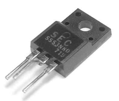Транзистор имп. 3NK80 isol TO220F