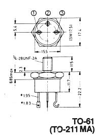 Транзистор имп. 2N1212 TO61
