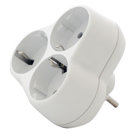 Разветвитель электр. 3гн з/к Универсал  АК303 круглый 16А 250В