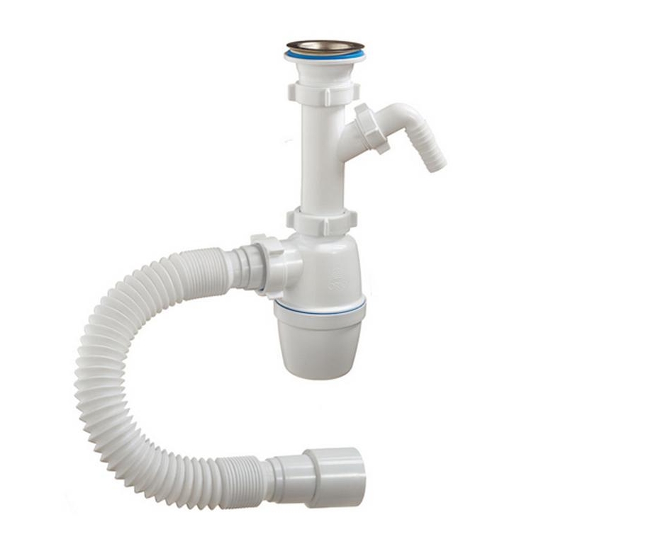 Сифон Орио 1 1/2' 40 с отв. с/м гибк труб А-40059