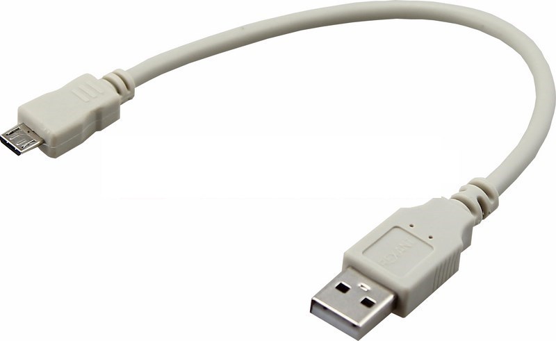 Шнур шт.USB A - шт.micro USB B(5P) 0,2м 18-1162