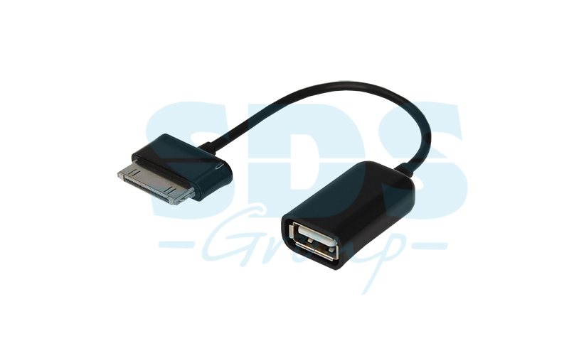 Шнур шт.Samsung galaxy (планшет) - гн.USB A OTG  0,15м черный 18-1183