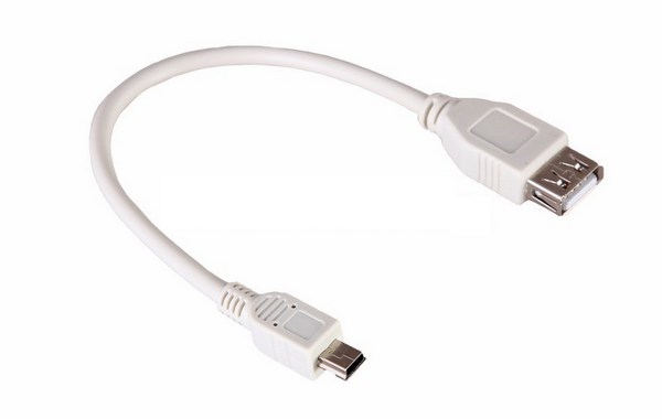 Шнур шт.miniUSB-гн.USB 0,2м 18-1132