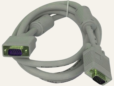 Шнур шт.VGA-шт.VGA 1,8м экран феррит.кольца
