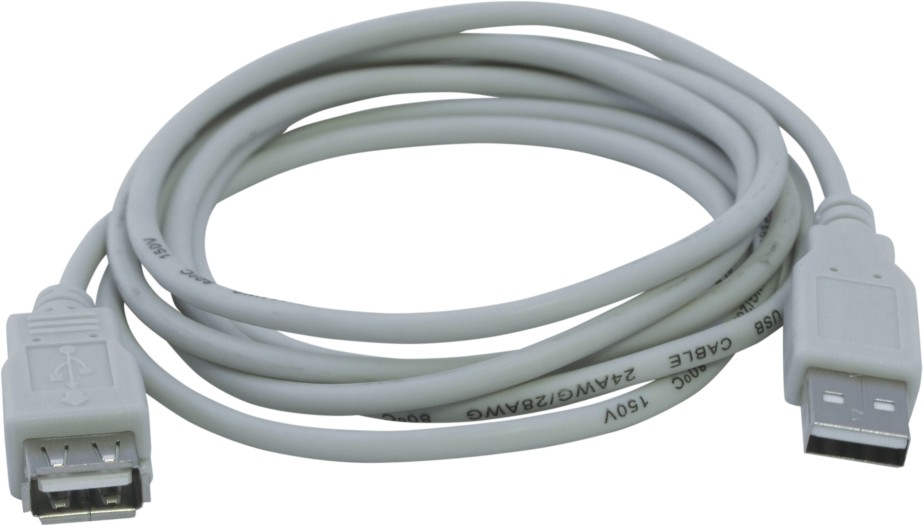Шнур шт.USB (A) - гн.USB (A) 1,8м  D-5мм, 480 Mбит/c