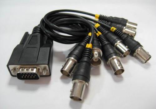 Шнур VGA 15pin - 8 BNC шт-гн 0,3м