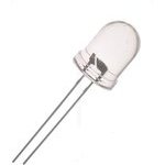 Светодиод 3v 10мм КРАСНЫЙ 0,5W 25LM, <25°>, суперяркий