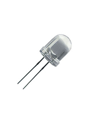 Светодиод 3V 8мм БЕЛЫЙ 0,5W, 110cd <120°>, IF=100mA UF=3,2-3,6V, суперяркий