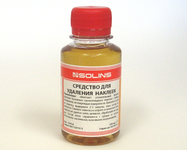 Средство для удаления наклеек SOLINS,100 мл