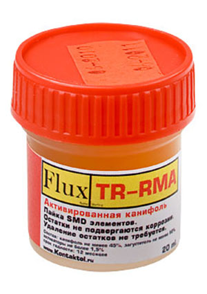 Флюс-гель TR-RMA 20мл, для пайки SMD-компонентов